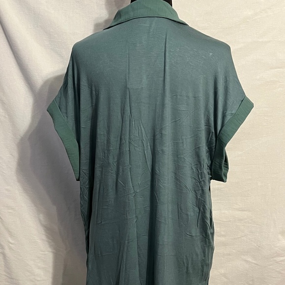 Fortune & Ivy Sea Green Short Sleeve Button Down XL - Picture 7 of 9